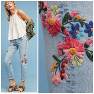 Anthropologie Floral Pilcro Jeans